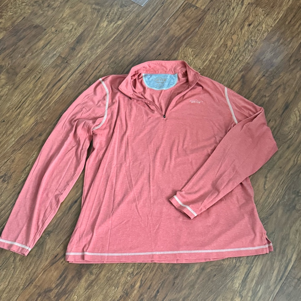 Orvis‎ Men’s Coral Quarter-Zip Pullover